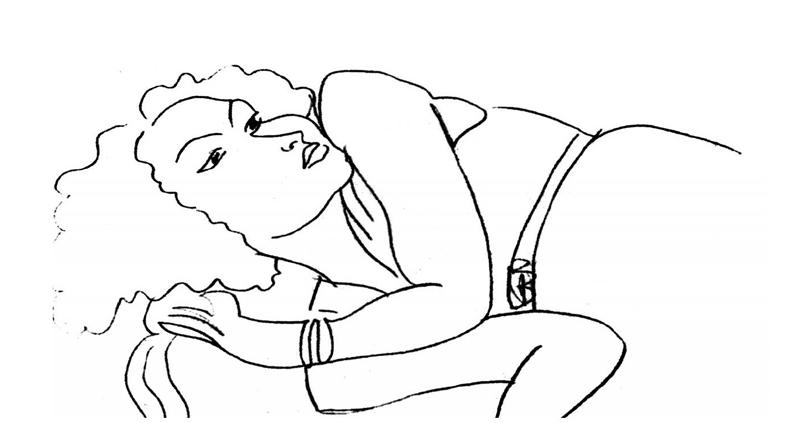 生活随笔：一个裹红头巾的女人
