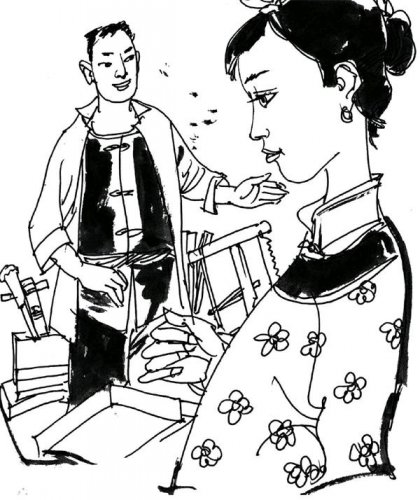 雕花大床